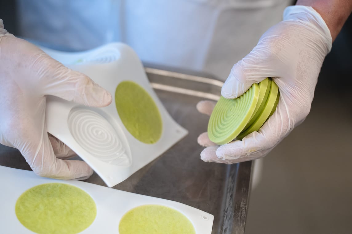 Das Erbsen-Panna Cotta des Hauptgangs machte auch optisch Freude.