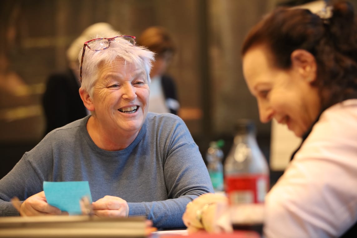 An der Infoveranstaltung war auch Barbara Naef von der Pensionskasse Emmen vor Ort und beriet Mitarbeitende direkt und unkompliziert.